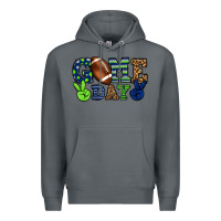 Rock Game day green and blue team color Premium Hoodie - HowdyJamesFarm