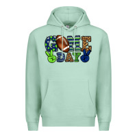 Seafoam Game day green and blue team color Premium Hoodie - HowdyJamesFarm