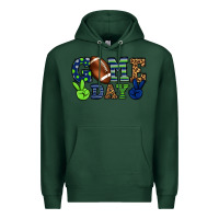 Sports Green Game day green and blue team color Premium Hoodie - HowdyJamesFarm