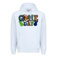 White Game day green and blue team color Premium Hoodie - HowdyJamesFarm