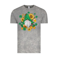 Cloud Rock st patrick's day shamrock sunflowers gnome Vintage Tee - MaliasSmallBusiness
