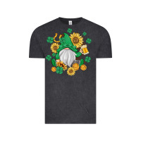 Vintage Black st patrick's day shamrock sunflowers gnome Vintage Tee - MaliasSmallBusiness