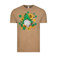 Vintage Coffee st patrick's day shamrock sunflowers gnome Vintage Tee - MaliasSmallBusiness