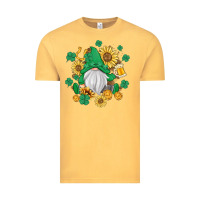Vintage Mustard st patrick's day shamrock sunflowers gnome Vintage Tee - MaliasSmallBusiness