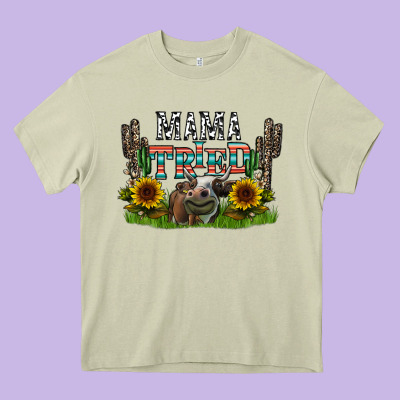 Mama Tried1 Heavy Core Tee Designed By Cowhidedigitalart