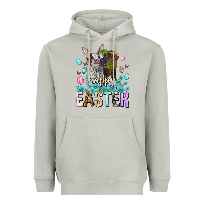 Happy Easter Heifers Easter Day Heavyweight Hoodie by HowdyJamesFarm | Teevron