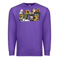 Purple Cowhide coffee cups Premium Sweatshirt - HowdyJamesFarm