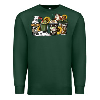 Sports Green Cowhide coffee cups Premium Sweatshirt - HowdyJamesFarm