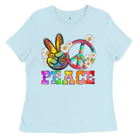 Baby Blue lgbtq peace and sembols Ladies Tee - HRA Design Shop