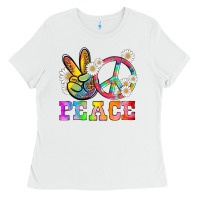 White lgbtq peace and sembols Ladies Tee - HRA Design Shop