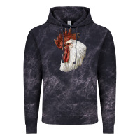 Cloud Black Leghorn Rooster Head Vintage Hoodie - LillyAllenDesigns
