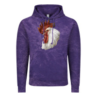 Cloud Purple Leghorn Rooster Head Vintage Hoodie - LillyAllenDesigns