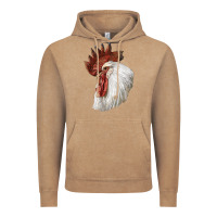 Vintage Coffee Leghorn Rooster Head Vintage Hoodie - LillyAllenDesigns