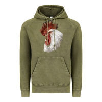 Leghorn Rooster Head Vintage Hoodie | Teevron