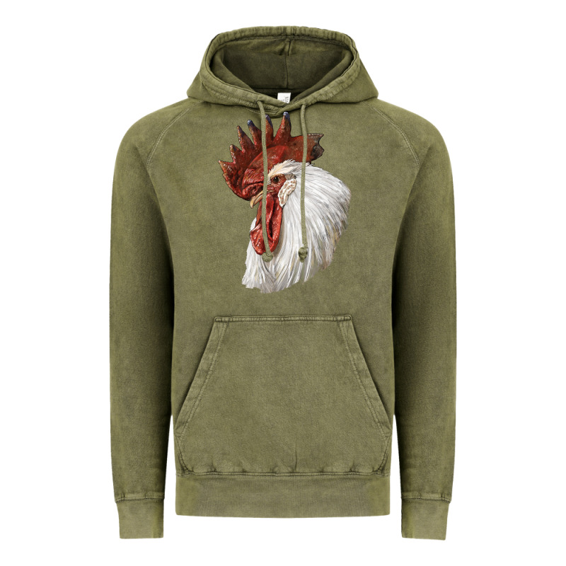 Leghorn Rooster Head Vintage Hoodie by LillyAllenDesigns | Teevron