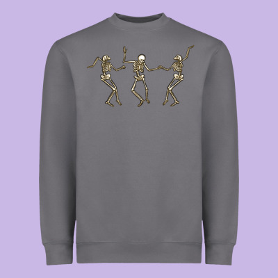 Dancing Skeletons Heavyweight Sweatshirt Designed By Maliassmallbusiness
