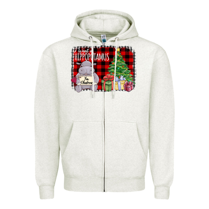 I Want Hippopotamus For Christmas Zipper Hoodie by Bettercallsaul | Teevron