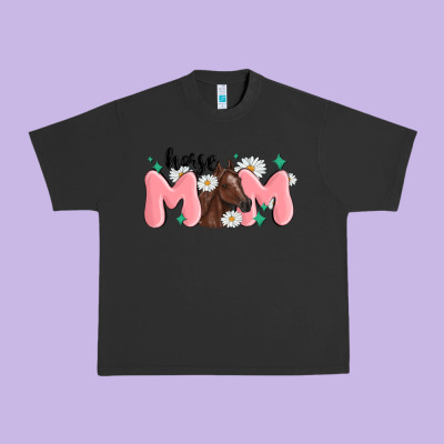 Horse Mom Urban Heavy Tee Designed By Maliassmallbusiness