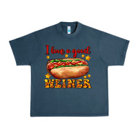 Midnight Navy i love a good weiner Urban Heavy Tee - AdoDesignShop
