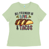 Matcha All You Need Is Love And Tacos Ladies Tee - CowhideDigitalArt