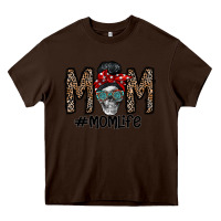 Chocolate Brown mom life Heavy Core Tee - CowhideDigitalArt