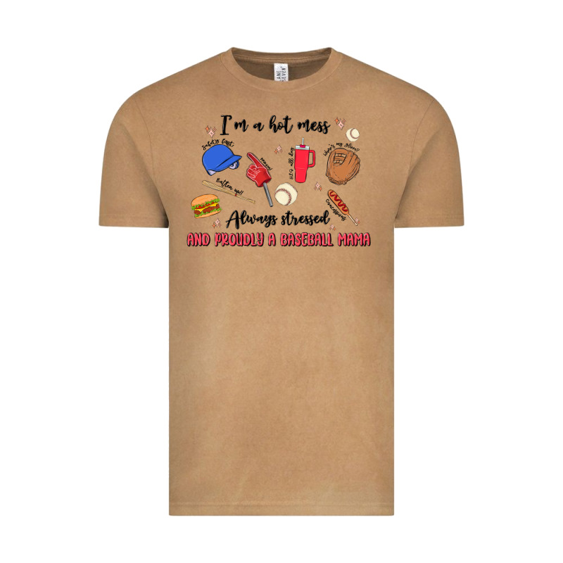 I'm A Hot Mess,always Stressed,and Proudly A Baseb Vintage Tee by MaliasSmallBusiness | Teevron