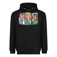Black Happy Easter Day Heavyweight Hoodie - HowdyJamesFarm