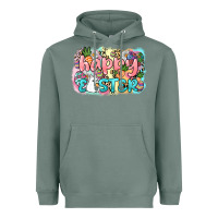 Sage Happy Easter Day Heavyweight Hoodie - HowdyJamesFarm