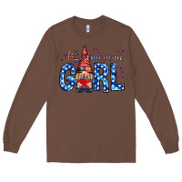 Chestnut all american girl with gnome Long Sleeve Tee - NancyCooperArtShop