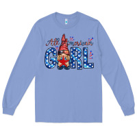 Colony Blue all american girl with gnome Long Sleeve Tee - NancyCooperArtShop