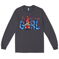 Smoke all american girl with gnome Long Sleeve Tee - NancyCooperArtShop