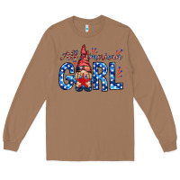 Toasted Coconut all american girl with gnome Long Sleeve Tee - NancyCooperArtShop