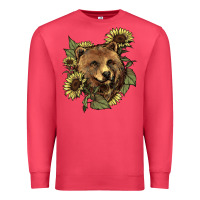 Cardinal Bear head sunflower Premium Sweatshirt - HowdyJamesFarm