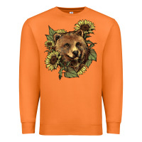 Carrot Bear head sunflower Premium Sweatshirt - HowdyJamesFarm
