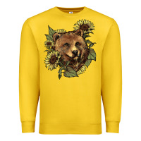 Lemon Bear head sunflower Premium Sweatshirt - HowdyJamesFarm