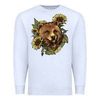 White Bear head sunflower Premium Sweatshirt - HowdyJamesFarm