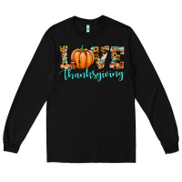 Black love thanksgiving pumpkin Long Sleeve Tee - JahusDesignShop