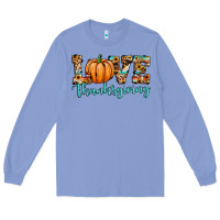 Colony Blue love thanksgiving pumpkin Long Sleeve Tee - JahusDesignShop