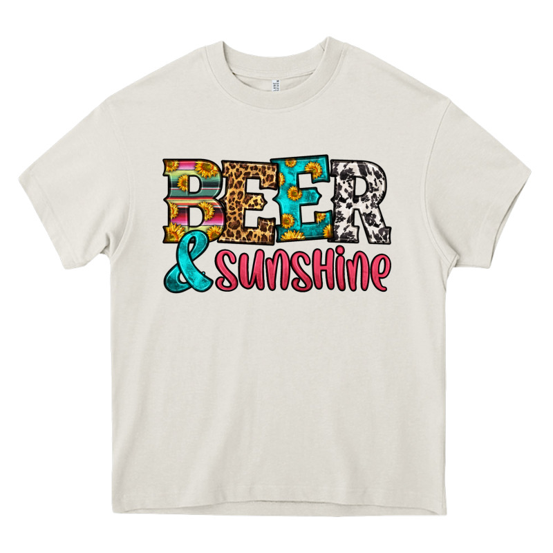 Beer And Sunshine Heavy Core Tee by HRA Design Shop | Teevron