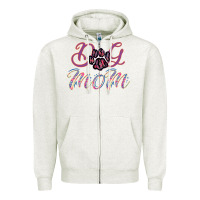 Oatmeal Heather Dog Mom Zipper Hoodie - Bettercallsaul