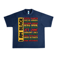Navy black history  month Urban Heavy Tee - MaliasSmallBusiness