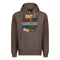 Coffee Game Day lightning bolt Baseball Premium Hoodie - HowdyJamesFarm