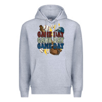 Heather Grey Game Day lightning bolt Baseball Premium Hoodie - HowdyJamesFarm