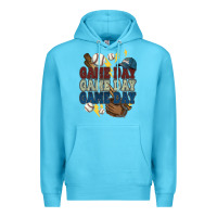 Ocean Blue Game Day lightning bolt Baseball Premium Hoodie - HowdyJamesFarm