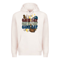 Pale Pink Game Day lightning bolt Baseball Premium Hoodie - HowdyJamesFarm