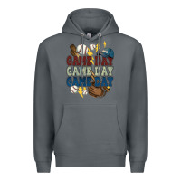 Rock Game Day lightning bolt Baseball Premium Hoodie - HowdyJamesFarm