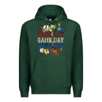 Sports Green Game Day lightning bolt Baseball Premium Hoodie - HowdyJamesFarm