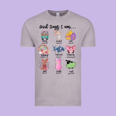 Gos Says ı Am Easter Vintage Tee Designed By Maliassmallbusiness