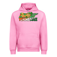 Fuchsia Pink tennessee map st patricks day Urban Hoodie - FaDigitalArtStudio