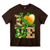 Chocolate Brown st.patricks nurse love heart stethoscope Heavy Core Tee - BarkalooDesign